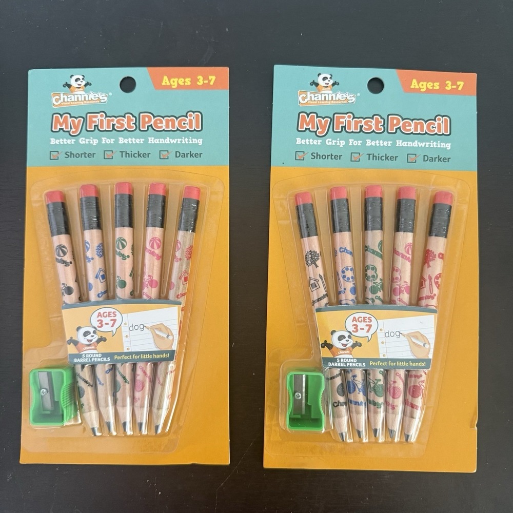 Channies My First Pencil Easy-to-Hold Jumbo Pencils for Preschoolers Kinder